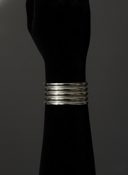 Sterling Silver Multi-Band Cuff Bracelet | Jueria