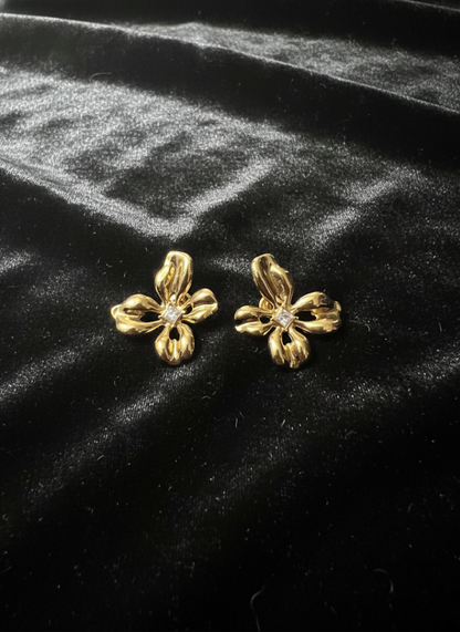 Golden Bloom Petal Earrings | Earrings | Jueria