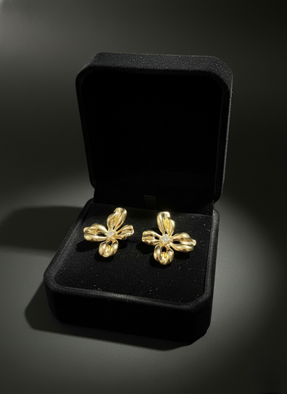 Golden Bloom Petal Earrings | Earrings | Jueria