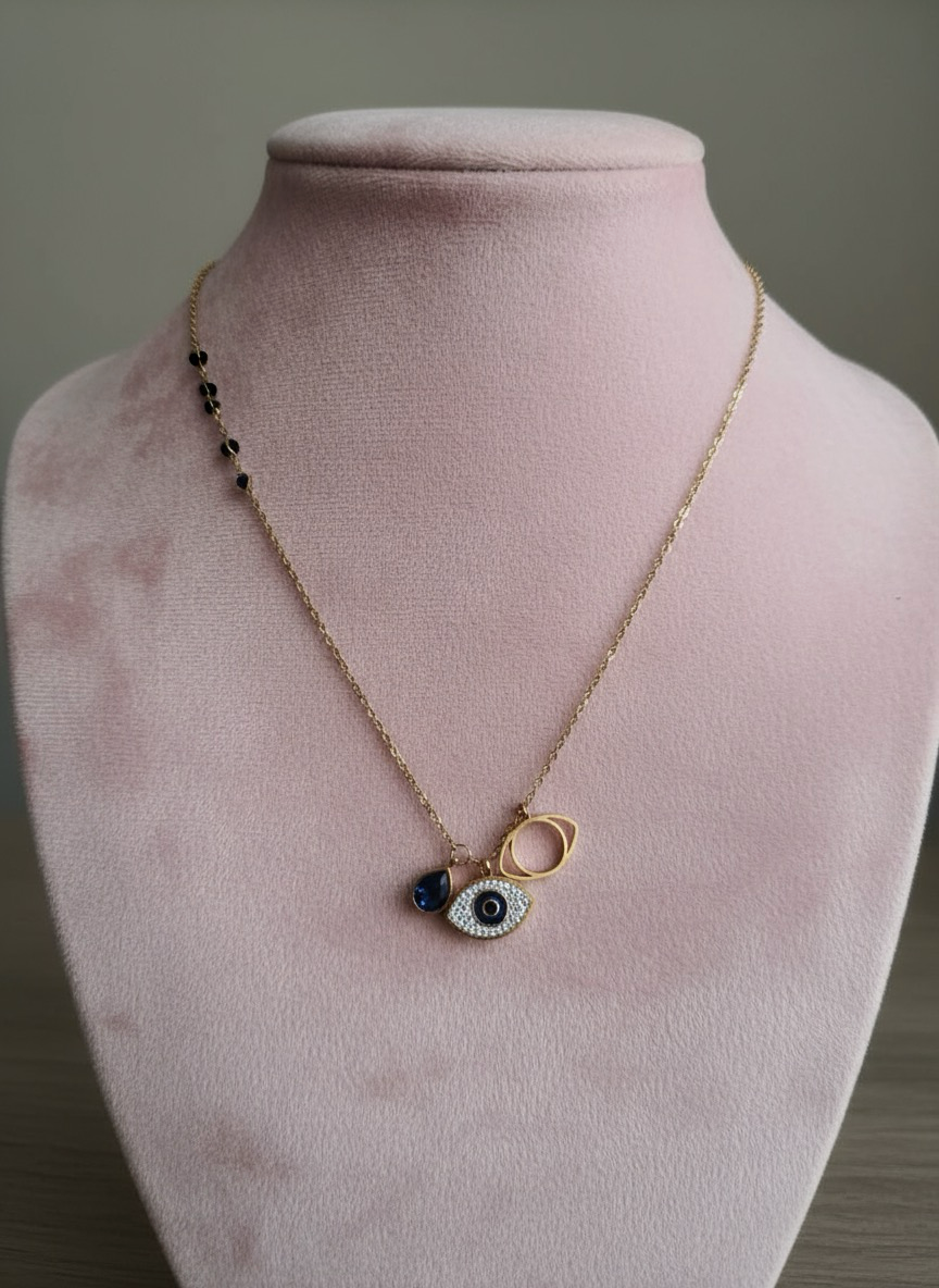 Midnight Aura Evil Eye Necklace | Beautiful Necklace To Gift | Jueria