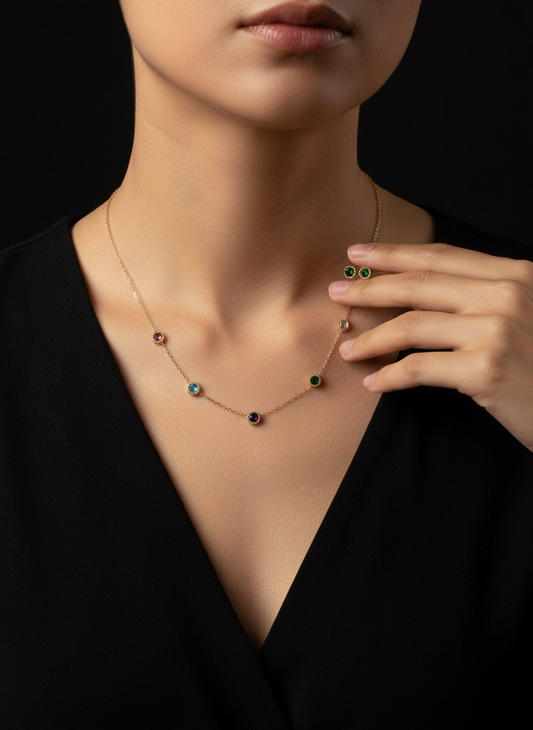 Mosaic Muse Gemstone Set | Beautiful Jewellery Under 500 | Jueria