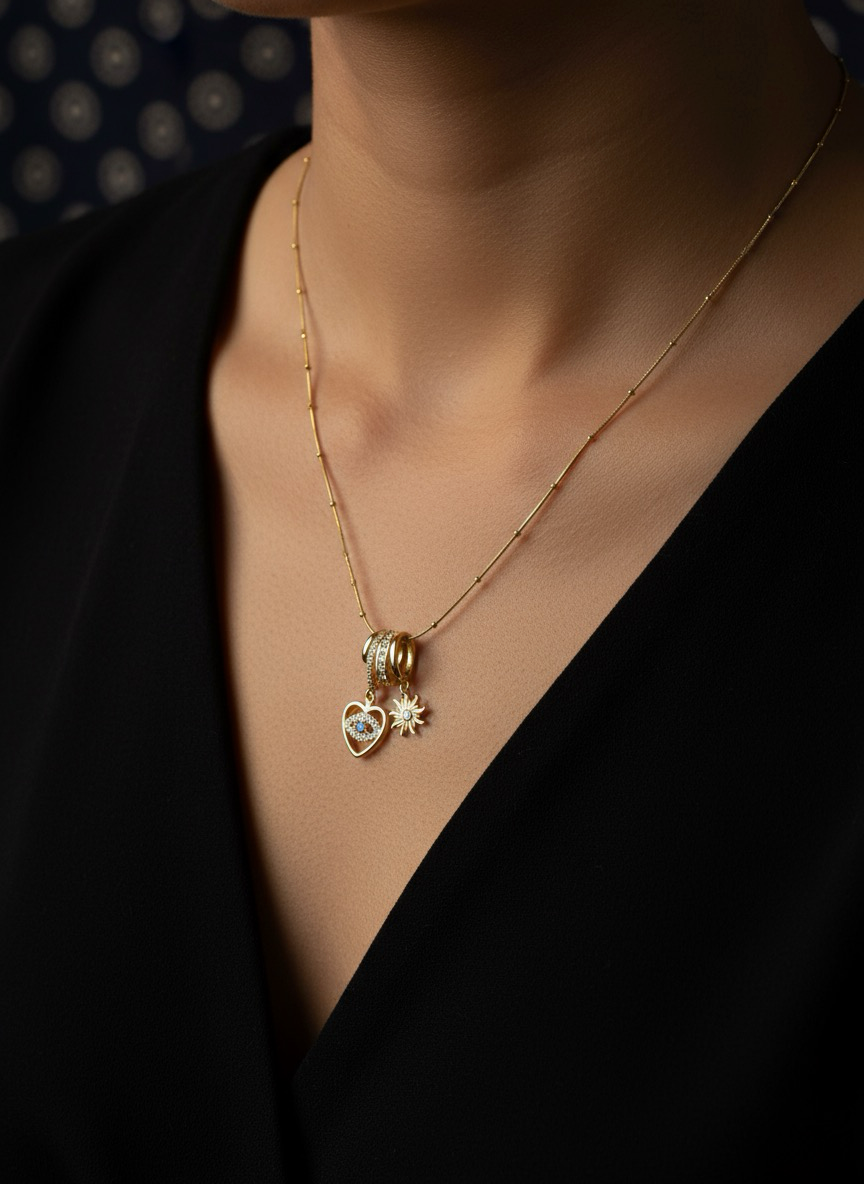 Celestial Charm Necklace | Jewellery Gift Set | Jewellery Under 500 | Jueria