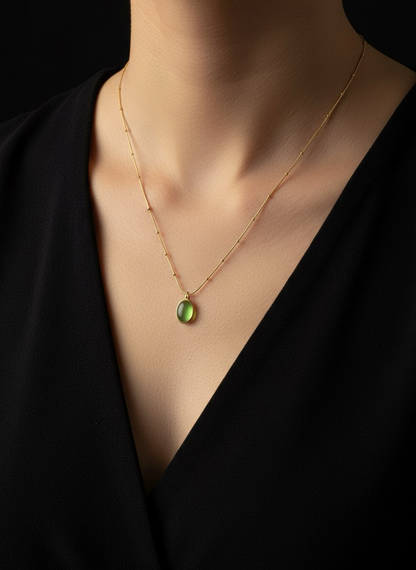 Emerald Glow Pendant Necklace | Pendent under 500 | Jueria