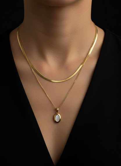 Golden Elegance Layered Necklace | Layered Necklace | Jueria