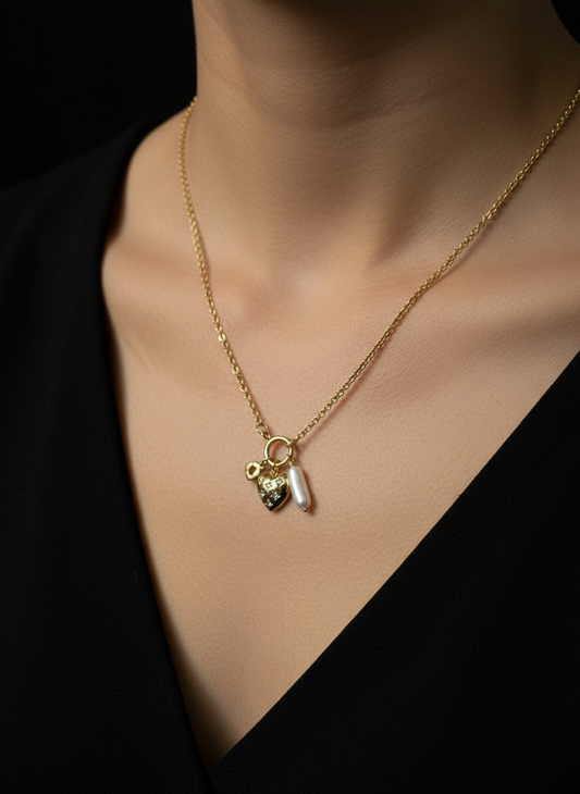 Crimson Charm Heart Necklace | Heart Necklace |  Beautiful  pendent under 500 | jueria