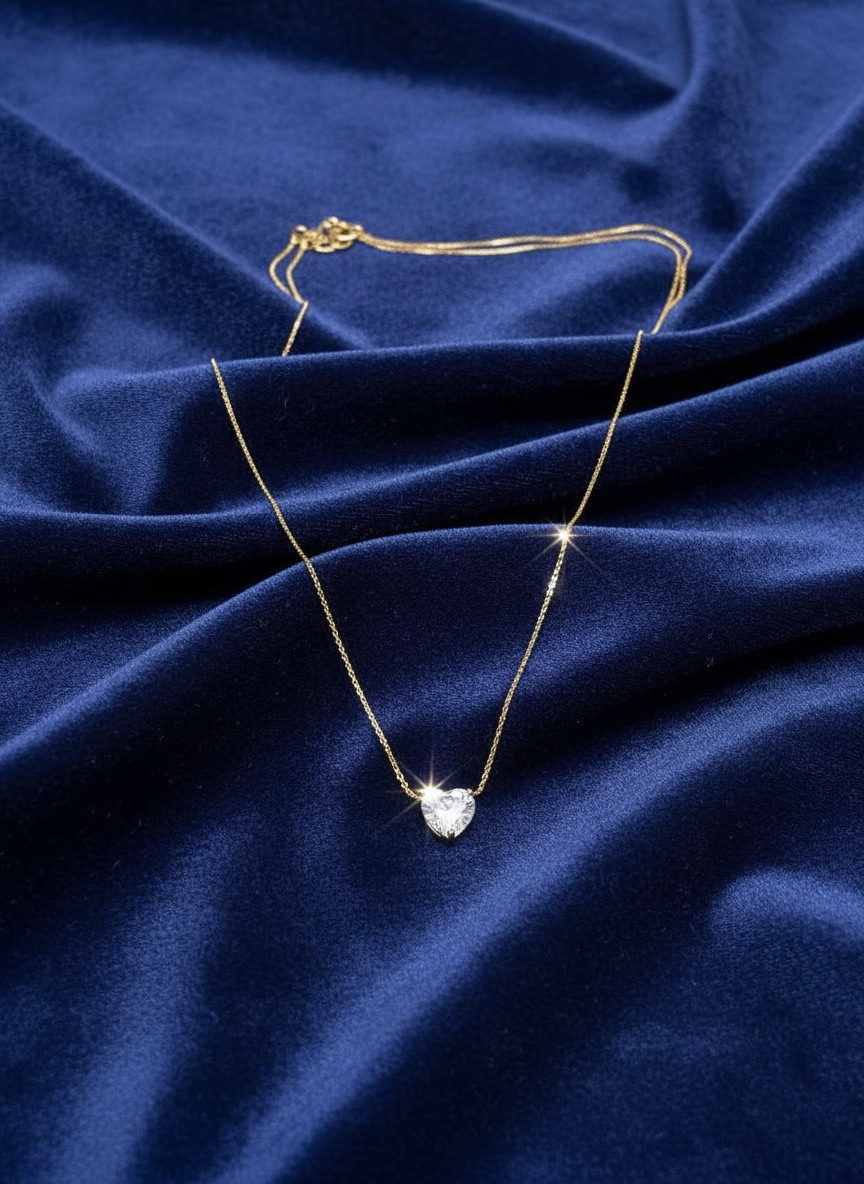 Heart Solitaire Pendant | solitaire stone | Beautiful Heart Shaped  Pendent Under 500 | Jueria