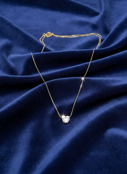 Heart Solitaire Pendant | solitaire stone | Beautiful Heart Shaped  Pendent Under 500 | Jueria