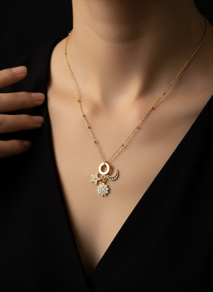 Celestial Charm Necklace | Beautiful Pendent Under 500 |  Jueria