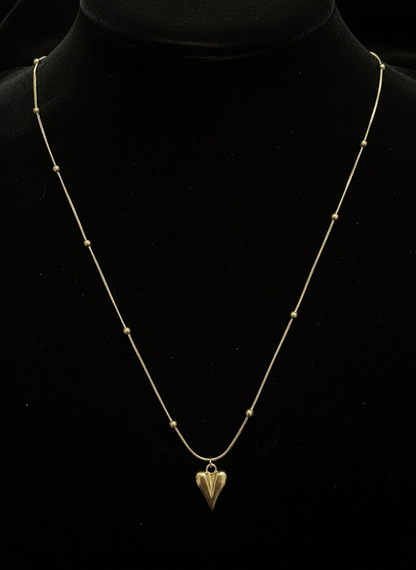 Aure Heart Gold Necklace | Beautiful Necklace|  Best For Gifting | Jueria
