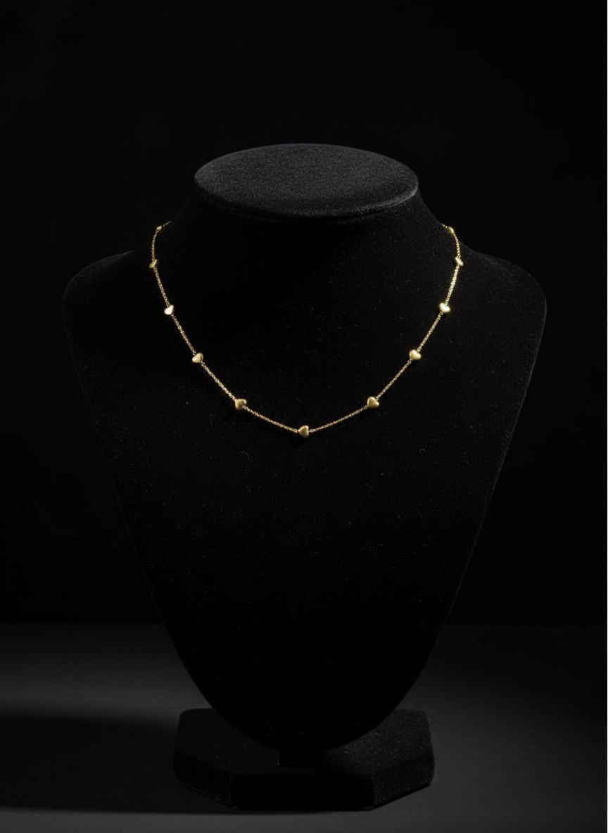 Golden Heartbeat Necklace | Gold Chain | Jueria