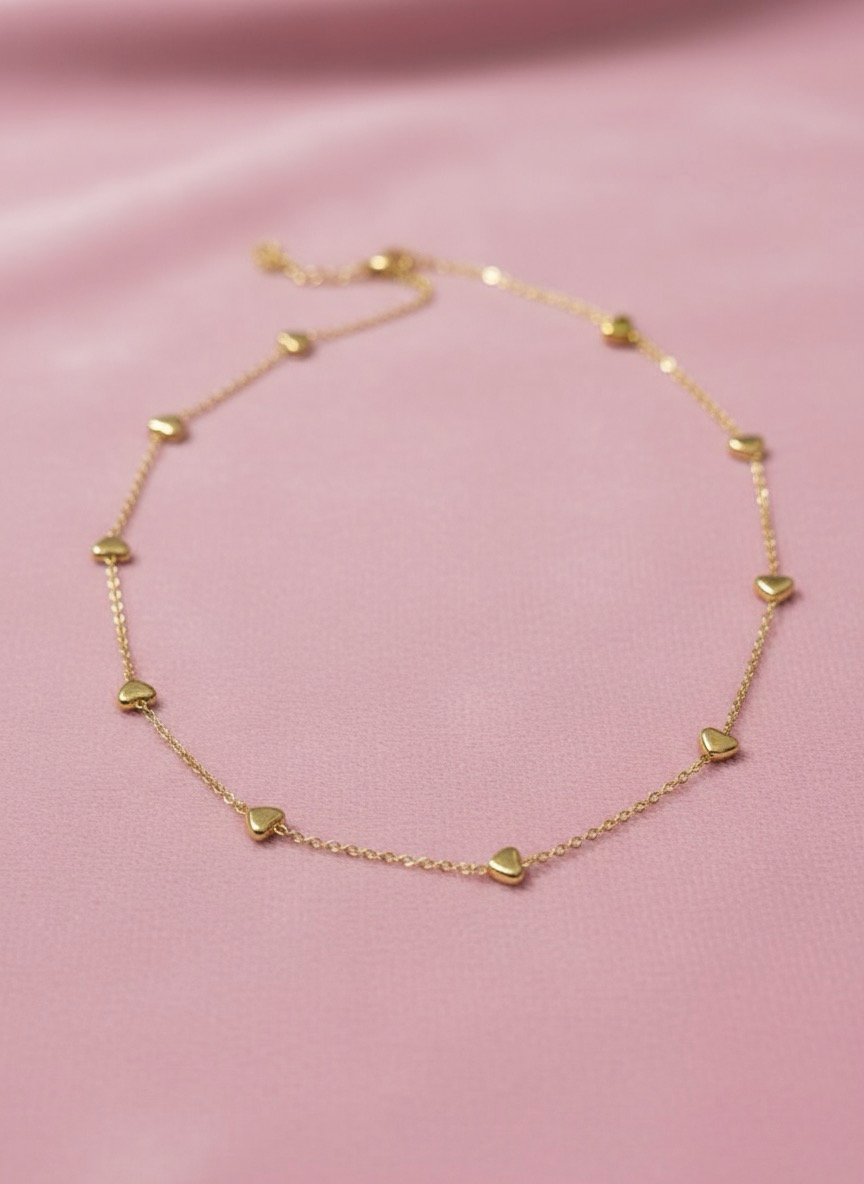 Golden Heartbeat Necklace | Gold Chain | Jueria