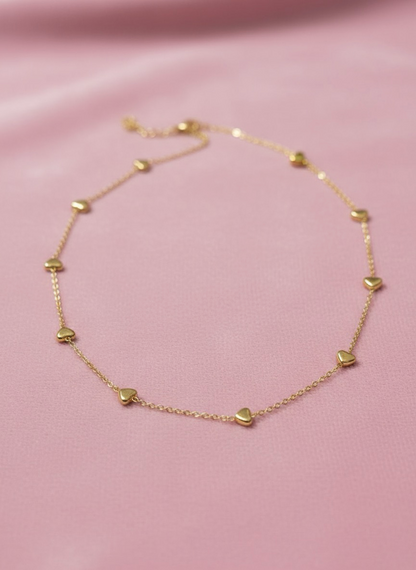 Golden Heartbeat Necklace | Gold Chain | Jueria